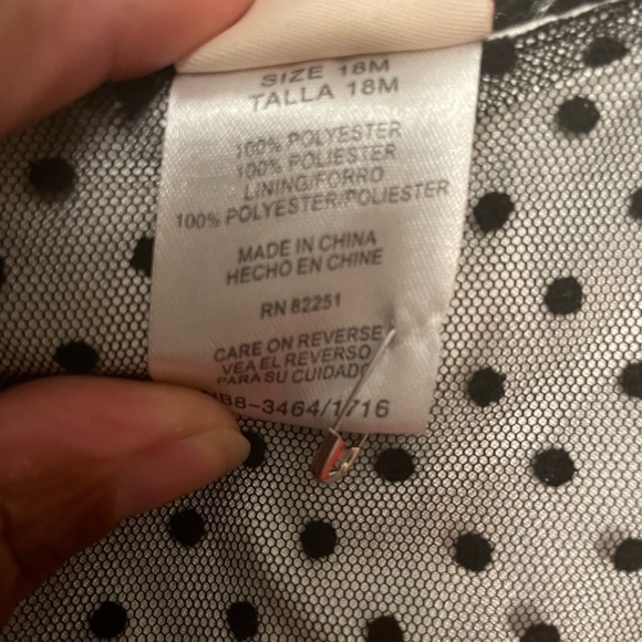 #nannetta baby black and white polka dot with red details - Picture 5 of 6